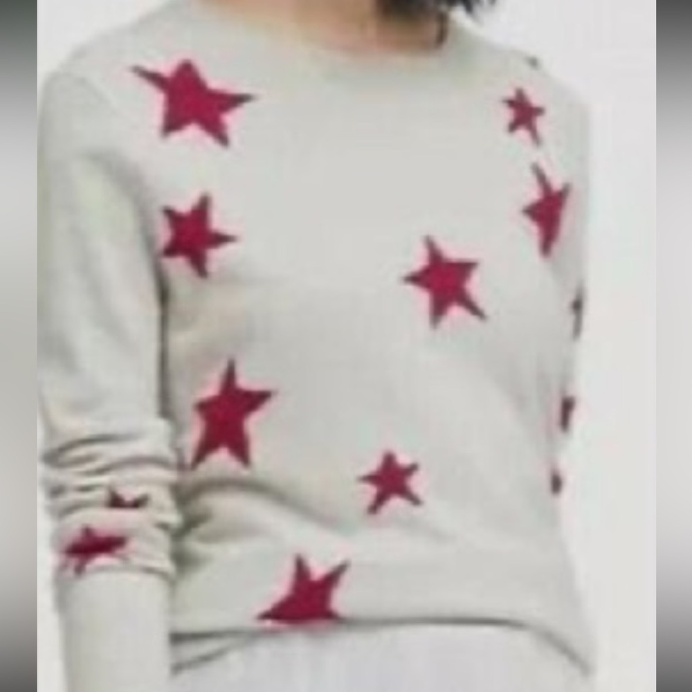 Banana Republic Cream and Red Star Sweater